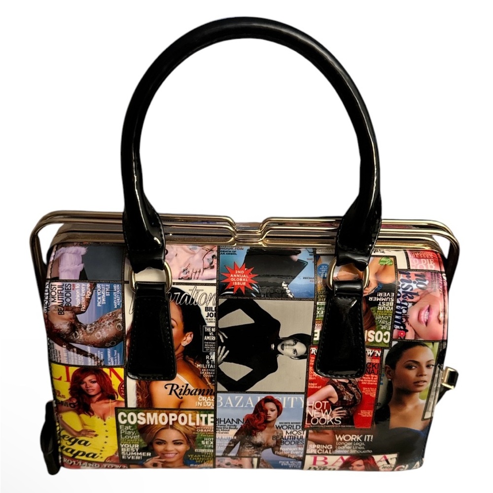 Michael Kors Multicolor Magazine Print Women's Bag - Picture 3 of 5